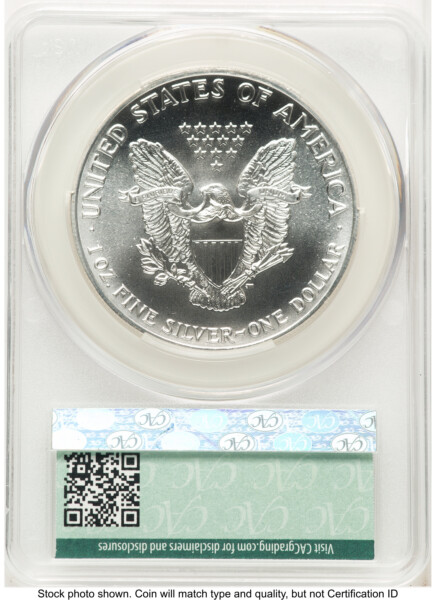 1989 Silver Eagle Non Designation 70 CACG