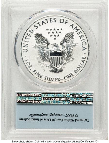 2019-S Enhanced Reverse Proof Silver Eagle 1 oz FS Flag 70 PCGS