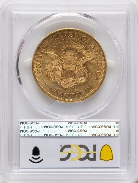 1858 $20 PCGS Secure 58 PCGS