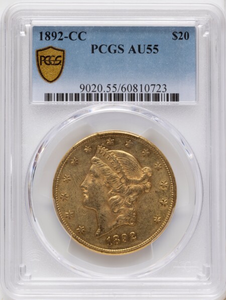 1892-CC $20 PCGS Secure 55 PCGS