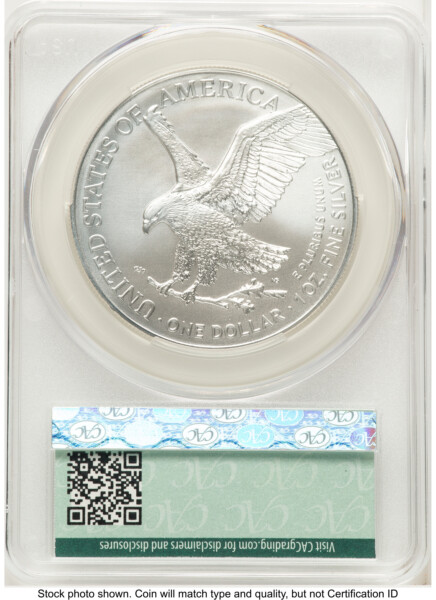 2026 Silver Eagle First Day Of Delivery 70 CACG