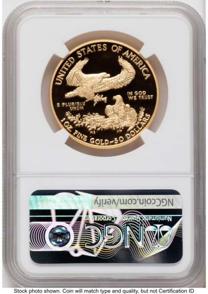 2020-W Proof Gold Eagle V75 Privy One of 1945 Struck 1 oz ER V-Day Label 70 NGC