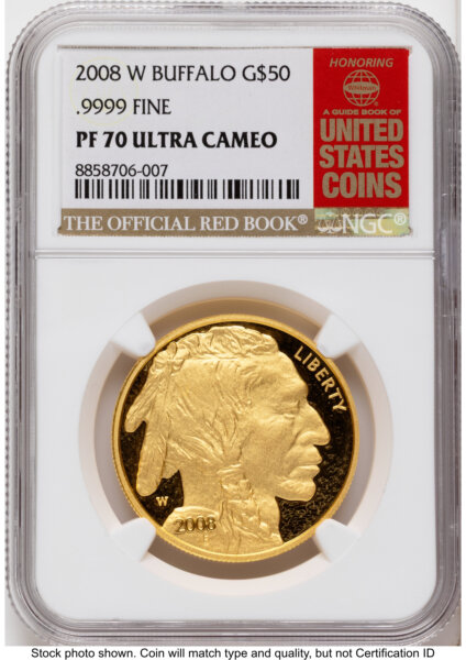 2008-W Proof Gold Buffalo 1 oz Red Book 70 NGC