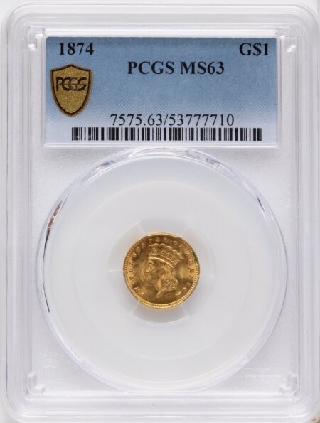 1874 G$1 63 PCGS
