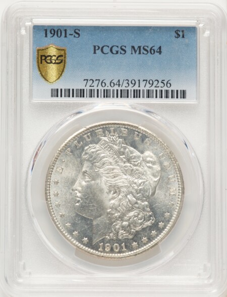 1901-S S$1 PCGS Secure Blue Gradient 64 PCGS