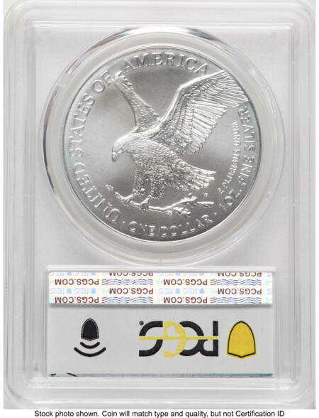 2024-(P) Silver Eagle (Privy Mark) First 50,000 Privy Silver Eagle Label 70 PCGS