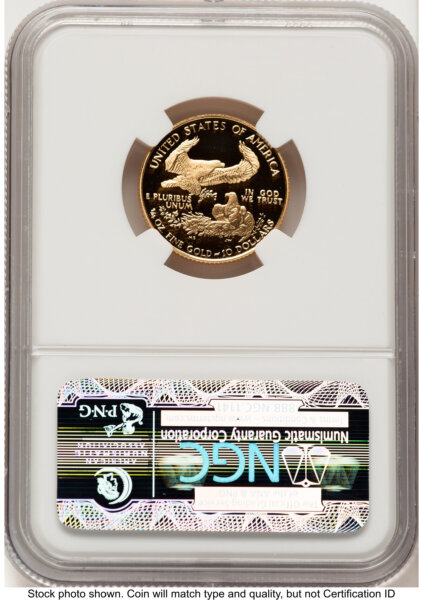 1989-P Proof Gold Eagle 1/4 oz Brown Label 70 NGC