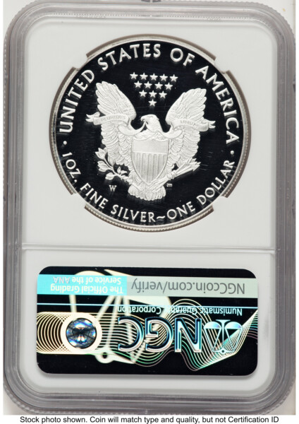 2019-W Proof Silver Eagle 1 oz FDI Ed Moy 70 NGC