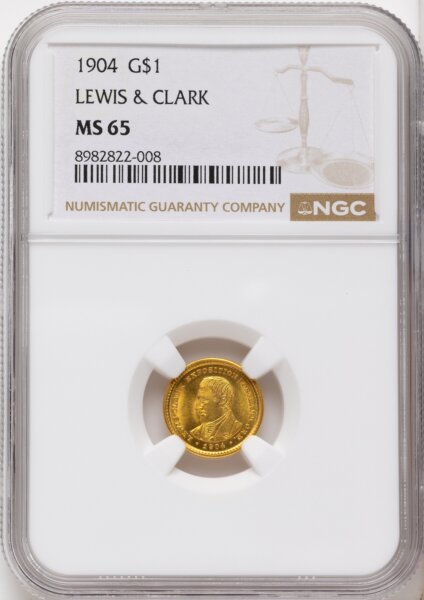 1904 G$1 Lewis and Clark, MS 65 NGC