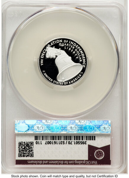 2026-S Semiquincentennial Declaration of Independence Quarter 25C, PR First Day of Delivery Red Book 70 CACG