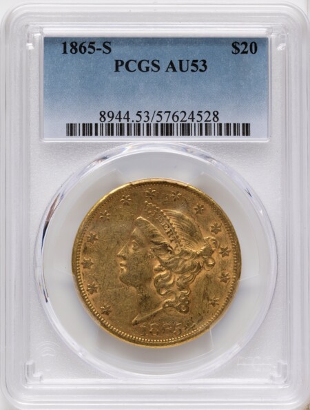 1865-S $20 53 PCGS