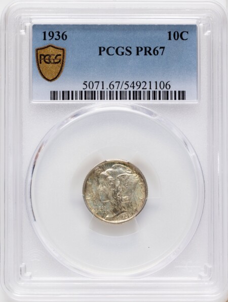 1936 10C PCGS Secure 67 PCGS