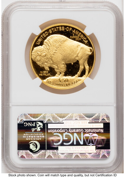 2014-W Proof Gold Buffalo 1 oz ER Bison Label 70 NGC