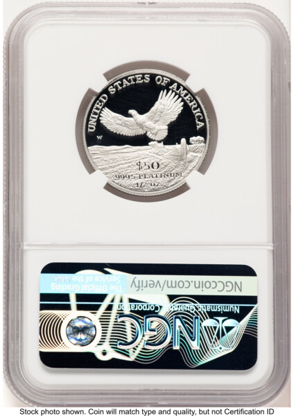 2000-W Proof Platinum Eagle 1/2 oz Brown Label 70 NGC