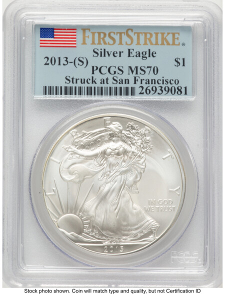 2013-(S) Silver Eagle FS Flag 70 PCGS