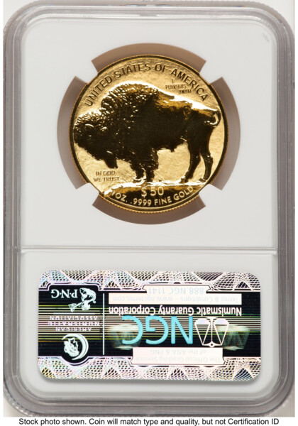 2013-W Reverse Proof Gold Buffalo 1 oz Bison Label 70 NGC