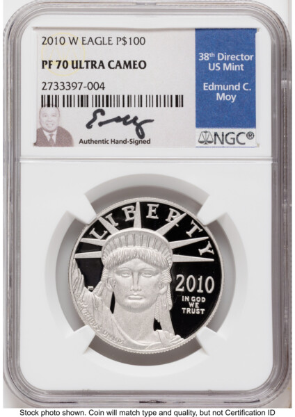 2010-W Proof Platinum Eagle 1 oz Ed Moy 70 NGC
