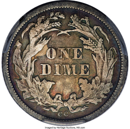 1874-CC 10C F-101 Genuine PCGS Secure 20 Genuine PCGS