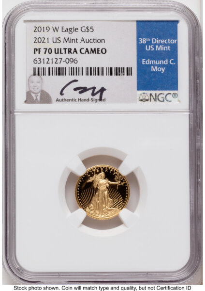 2019-W Proof Gold Eagle 1.85 oz Ed Moy 70 NGC