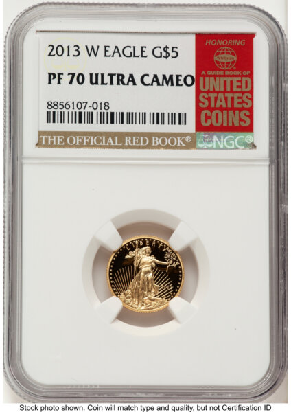 2013-W Proof Gold Eagle 1/10 oz Red Book 70 NGC