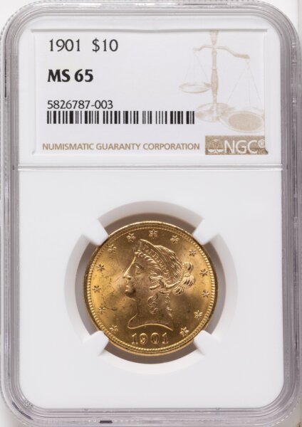 1901 $10 65 NGC
