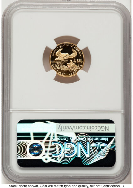 2002-W Proof Gold Eagle 1/10 oz Red Book 70 NGC