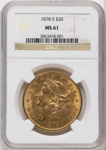 1878-S $20 61 NGC