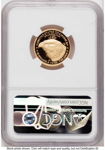 2023-W Proof Gold Eagle 1/4 oz FDI Ron Harrigal 70 NGC