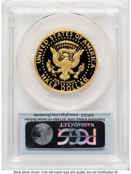 2014-W 50C Gold JFK 50th Anniversary FS Flag 70 PCGS