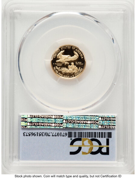 2018-W Proof Gold Eagle 1/10 oz FDI FS Flag 70 PCGS