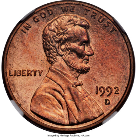 1992-D 1C FS-901, MS, RD 62 NGC