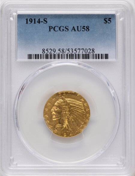 1914-S $5 58 PCGS