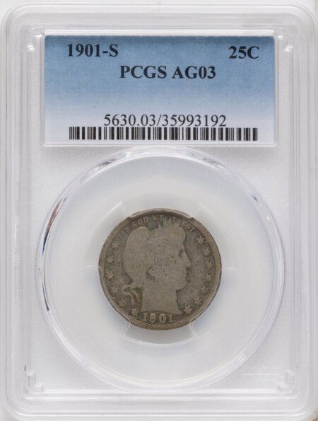 1901-S 25C 3 PCGS