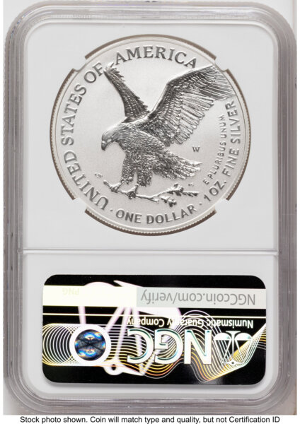 2026-W Enhanced Silver Eagle 1 oz FDI America 250 Congress Building Label 70 NGC