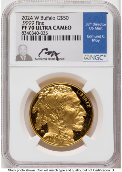 2024-W Proof Gold Buffalo 1 oz Ed Moy 70 NGC