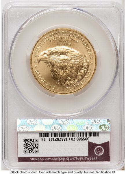 2026 Gold Eagle 1 oz First Day of Delivery John Feigenbaum Red Book 70 CACG