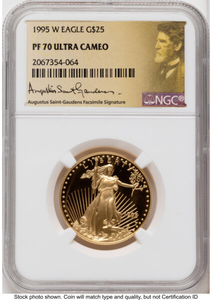 1995-W Proof Gold Eagle 1/2 oz Saint Gaudens Label 70 NGC