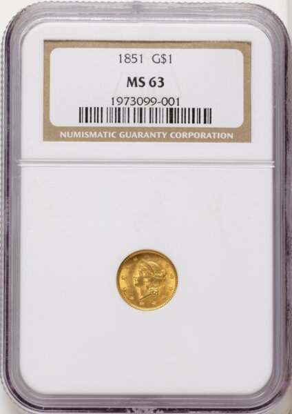 1851 G$1 63 NGC