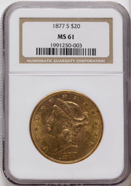 1877-S $20 61 NGC