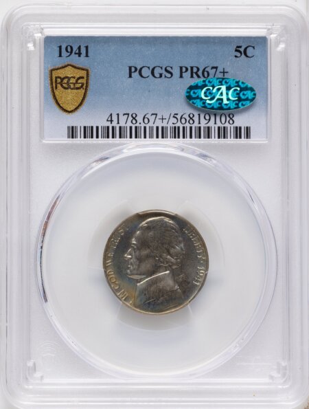1941 5C CAC PCGS Secure PCGS Plus 67 PCGS