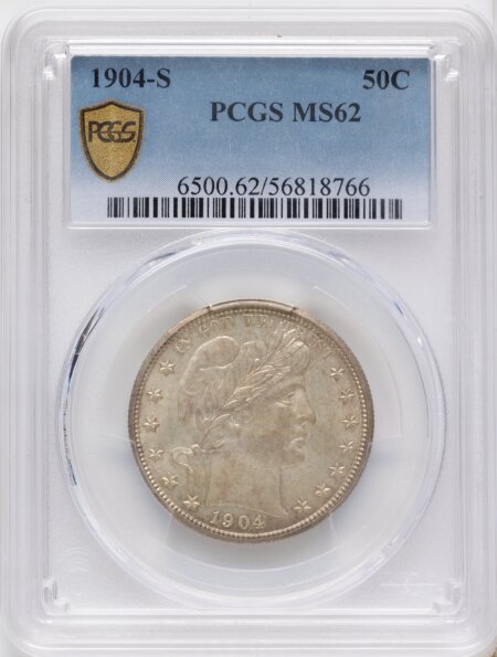 1904-S 50C PCGS Secure 62 PCGS