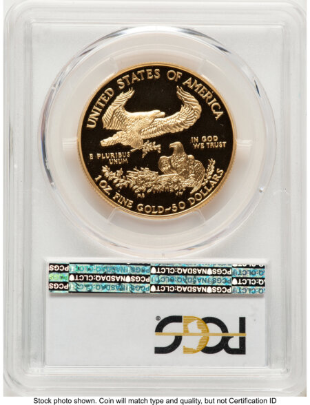 2003-W Proof Gold Eagle 1 oz Blue Gradient 70 PCGS