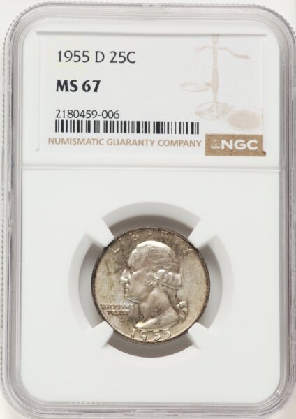 1955-D 25C 67 NGC