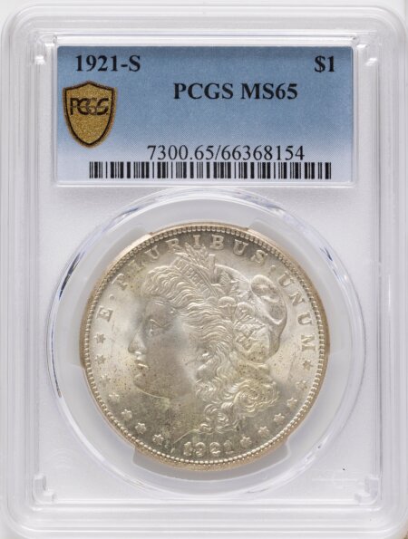 1921-S S$1 PCGS Secure 65 PCGS
