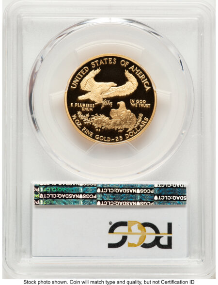 2007-W Proof Gold Eagle 1/2 oz Blue Gradient 70 PCGS