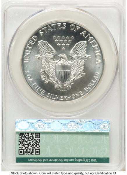 1987 Silver Eagle Non Designation 70 CACG