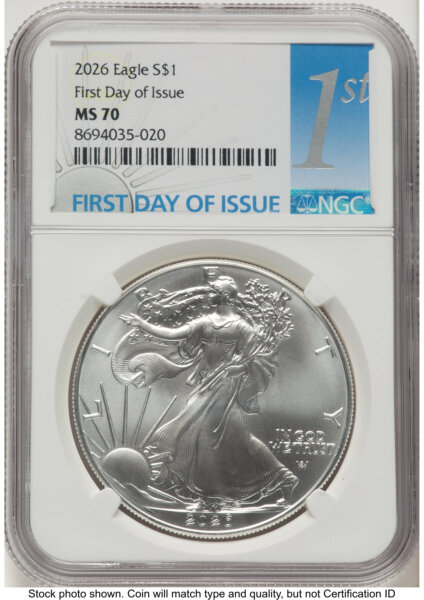 2026 Silver Eagle FDI 1ST 70 NGC