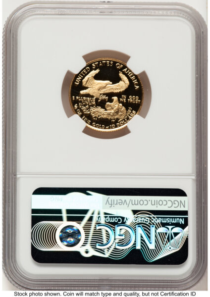 1991-P Proof Gold Eagle 1/4 oz Red Book 70 NGC