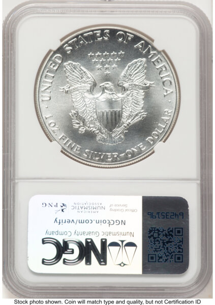 1986 Silver Eagle John Mercanti 70 NGC