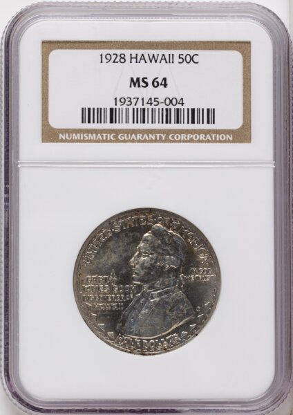 1928 50C  Hawaiian, MS 64 NGC